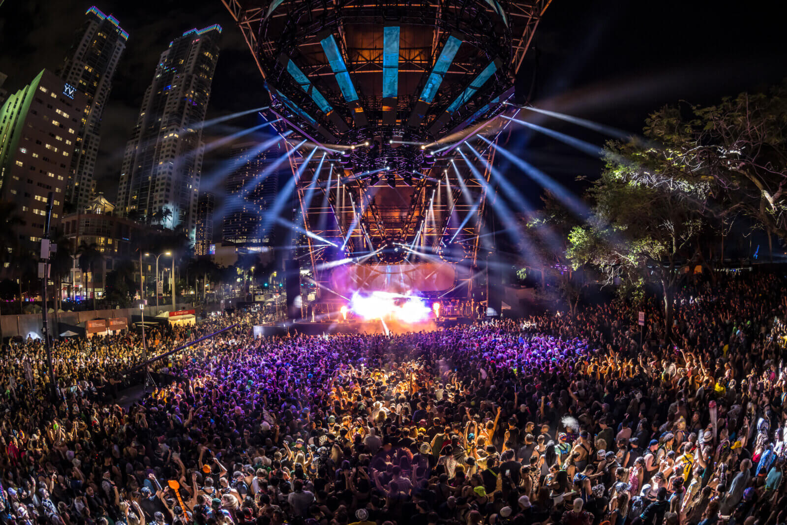 A festival crowd in Miami